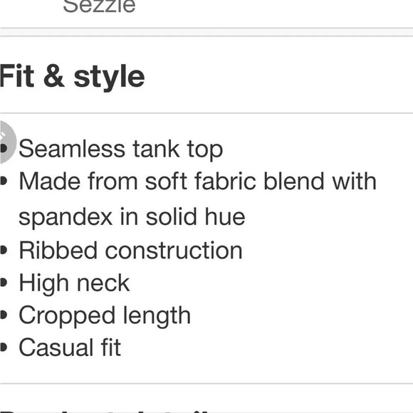 Wild fable plus size seamless ribbed high neck racerback style tank top sky blue - Picture 4 of 4